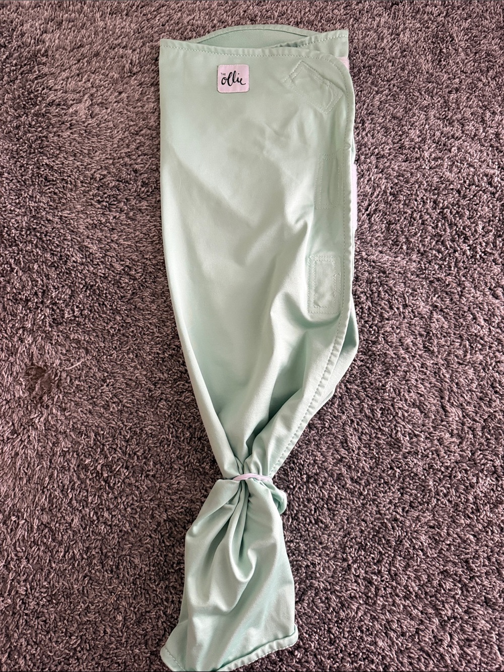 Ollie Soft Mint Swaddle Blanket